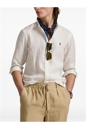 Camicia in lino bianco RALPH LAUREN | 710968925006WHITE